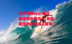 东升棋牌app-英超最佳教练候选人(英超最佳教练候选人是谁)